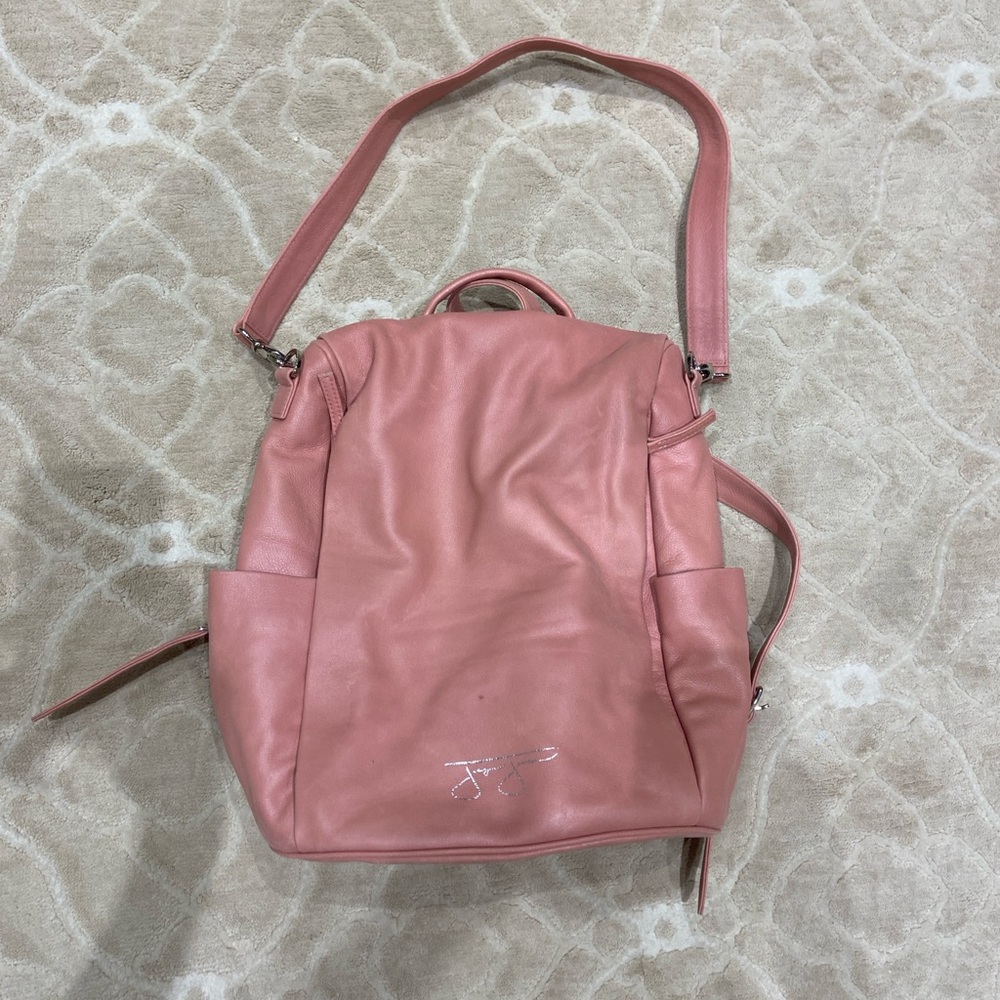 Joey James the Label Italian pink Leather Mini-backpack